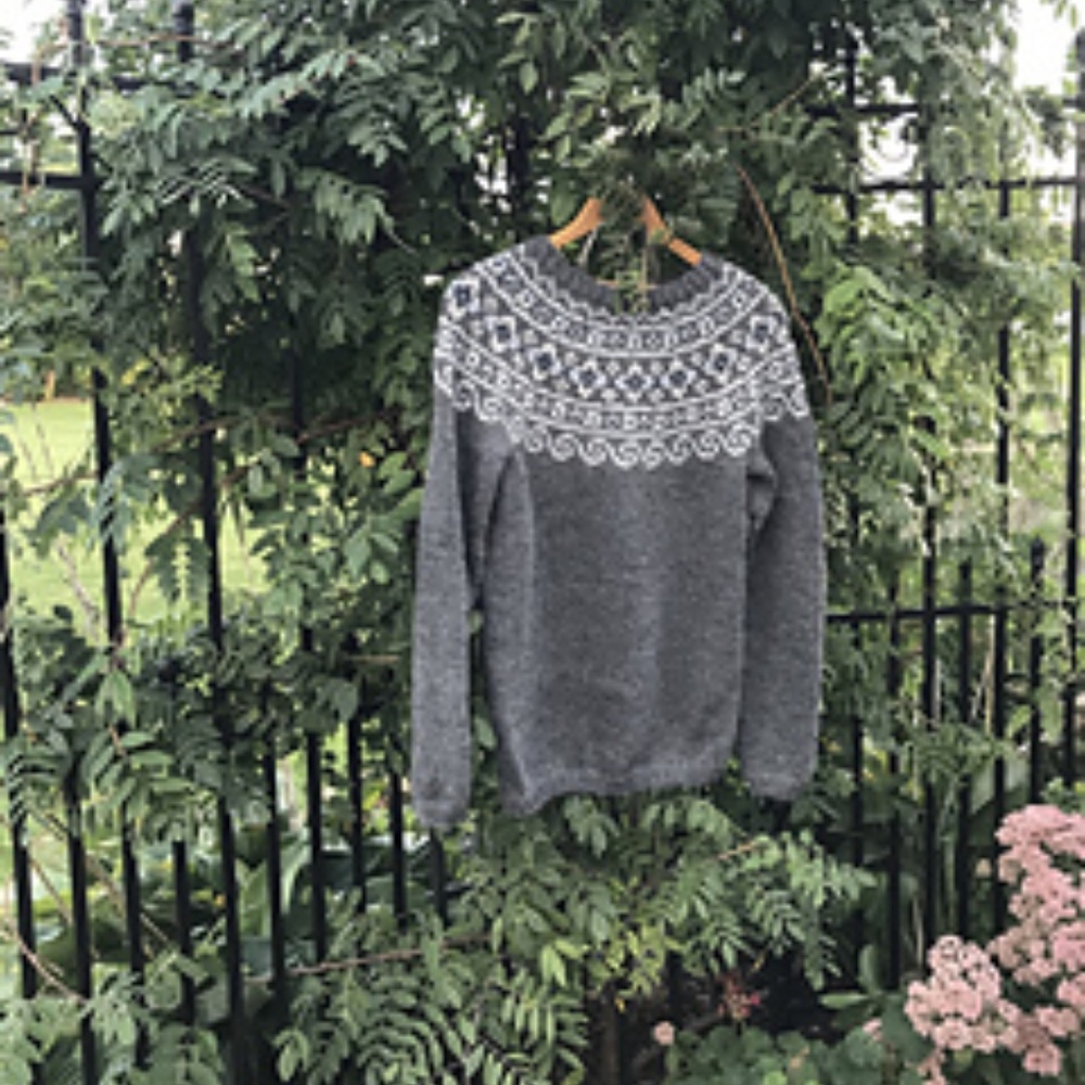 Hand Knit Wool Sweater - Picture 2 of 3